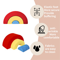 Buntes Patchwork-Schaumstoff-Kindersofa für Frühpädagogische Zentren, Kombinierbares Sensorik-Trainings-Klettergerüst, Umweltfreundlich