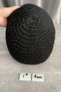 Prothèse capillaire H402 Afro bouclée pour hommes, système de remplacement en cheveux humains pour Afro-Américains, taille 8x10, 4mm, ondulée, expédition rapide - Product Image 2