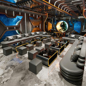 वाणिज्यिक फर्नीचर अनुकूलित रंग/शैली केटीवी क्लब कोने यू आकार के सोफे बार बूथ बैठने वाले रात क्लब बार फर्नीचर सेट - Product Image 6