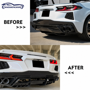 ABS Heckdiffusor für Chevrolet <span class=keywords><strong>Corvette</strong></span> C8 2020 Heckstoßstange Außenstyling-Zierleiste - Product Image 3
