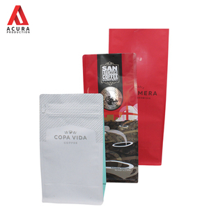 Logo personnalisé refermable en plastique/poly/mylar boîte/fond carré sac de poche <span class=keywords><strong>pour</strong></span> le thé de café moulus emballage - Product Image 6