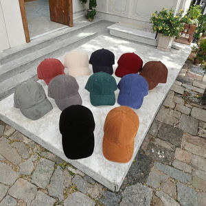 Gorra de béisbol unisex de pana con logo personalizado, gorra deportiva ajustable tipo camionero, impermeable, de terciopelo y popelina, estilo urbano - Disponible para - Product Image 3