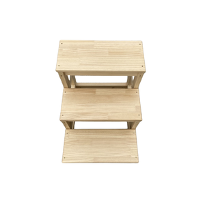 Tabouret en <span class=keywords><strong>bois</strong></span> multifonctionnel de haute qualité ménage <span class=keywords><strong>trois</strong></span> étages tabouret échelle en <span class=keywords><strong>bois</strong></span> massif taille et couleur personnalisées - Product Image 4