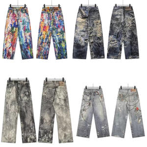 Top Qualité Designer De Luxe Marque Baggy Jeans Hip Hop Stretch Déchiré Denim Jeans Streetwear Hommes Acné Studio Jeans - Product Image 1