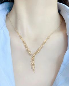 Ensemble de bijoux fins en or véritable 18 carats Xinfly, jolies boucles d'oreilles et collier pour femmes, cadeau idéal pour une fête - Product Image 5