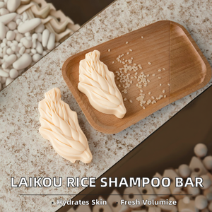 LAIKOU Champú Sólido Hidratante de Arroz 80g, Refrescante, Voluminizador, Limpieza Profunda, Jabón Champú para Adultos, Todo Tipo de Piel, 3 Años - Product Image 2