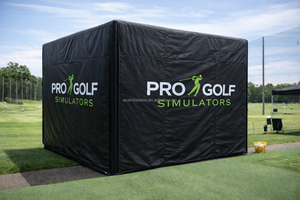 Moniteur de lancement de simulateur de golf extérieur intérieur Portable frapper la baie simulateur de golf écran d'impact tente de boîtier de golf gonflable - Product Image 3