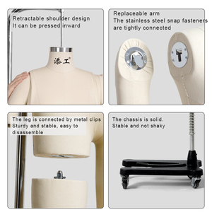 Maniquí de espuma de PU de cuerpo completo para <span class=keywords><strong>hombre</strong></span> con cabeza a medida y pose de pie para aplicación de sastrería - Product Image 4