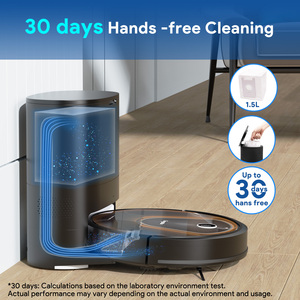 Robot hút bụi lau nhà tự động Bagotte, có chức năng tự đổ rác - Product Image 2