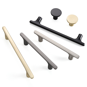 Oukali yeni yayın Modern moda mobilya dolap kolu mutfak çekmecesi ofis çinko siyah çekme kolları - Product Image 6