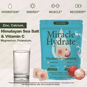 Gomitas Hidratantes con Electrolitos, Suplemento Vegano de Hidratación con <span class=keywords><strong>Magnesio</strong></span>, <span class=keywords><strong>Potasio</strong></span>, Zinc, Vitamina C <span class=keywords><strong>y</strong></span> Sal Marina del Himalaya - Product Image 4