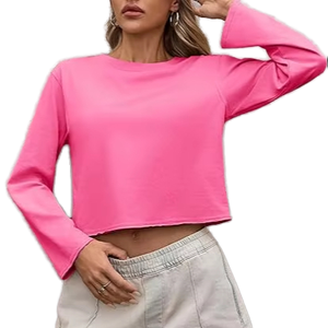 Sudaderas de cuello redondo para mujer, al por mayor, personalizadas, con lavado ácido, insignia bordada de toalla, estilo streetwear de invierno, de forro polar, para gimnasio y fitness, ecológicas - Product Image 1