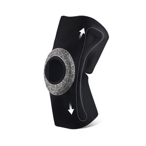 Genouillère fine à rotule ouverte avec coussinet en silicone et stabilisateurs latéraux, respirante, pour le sport et le soulagement des douleurs articulaires - Product Image 3