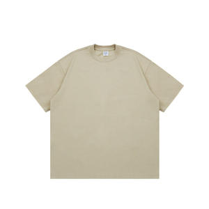 Customizable logo high-quality blank T-shirt heavyweight 100% pure cotton <b>neutral</b> T-shirt men's T-shirt - Product Image 4