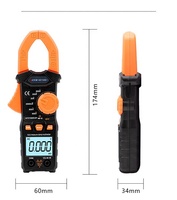 RUOSHUI 6016B + 600V 600A AC Digital Clamp Meter 1999 Hitungan True RMS Berguna Portabel Rentang Otomatis Kecil Clamp Multimeter