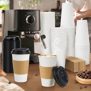 Gobelets en papier pour café de 8 oz, vente en gros, gobelets en papier jetables, à paroi simple, à double paroi, gobelets en papier biodégradables pour boissons chaudes - Product Image 4