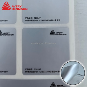 AVERY DENNISON <span class=keywords><strong>Fasson</strong></span> 72826T Rouleau d'étiquettes en film polyester argenté personnalisé 50 microns, découpé à la presse, matériau d'étiquetage industriel certifié UL969 - Product Image 2