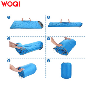 Saco de dormir rectangular Woqi para adultos, 75x40 pulgadas, impermeable, ligero, para camping, senderismo y viajes al aire libre. - Product Image 5