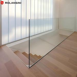 Sistema di Ringhiera per Scale Moderno Senza Cornice con Perni in Vetro e Spigot in Lega di Alluminio Pre-Inseriti per Balconi Interni/Esterni e Ospedali - Product Image 2