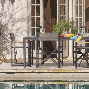 Ensemble de table à manger en aluminium unique et imperméable pour patio, tables et chaises de jardin haut de gamme pour l'extérieur - Product Image 3