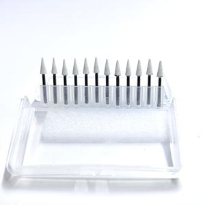 Cwf114 nha khoa sử dụng đá trắng đánh bóng gốm kim cương Mài FG BUR khoan Bộ dụng cụ nhôm Oxit 12 cái/hộp nha khoa ngọn lửa nón - Product Image 2