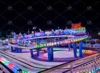 Manège professionnel pour enfants : mini-montagnes russes, train électrique grande capacité sur rail pour parcs d'attractions et fêtes foraines en extérieur
