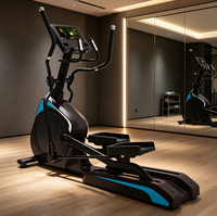 Bicicleta Elíptica Comercial con Resistencia Electromagnética, 12 Programas Preestablecidos, Entrenamiento de Cuerpo Completo, Equipo de Fitness