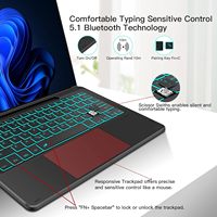 Clavier rétroéclairé rechargeable 7RGB de vente chaude pour Microsoft Surface Pro 8 9 10 11 clavier sans fil détachable