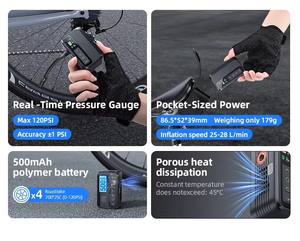 Pompe à pneus de vélo sans fil NEWO BL05 avec écran double, gonfleur automatique haute précision pour vélos de route et de montagne - Product Image 4