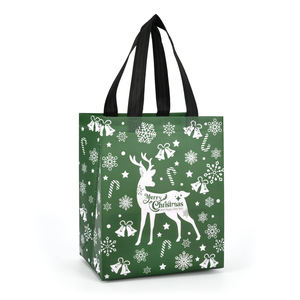 Bolsas de embalaje no tejidas de Navidad al por mayor de alta calidad con asa Popular para regalos de ropa compras de comestibles - Product Image 4