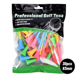 Soporte de Plástico Duradero para Pelotas de Golf de 83mm, Tipo Ladder, Colores Surtidos, Funda de Goma para Tee de Golf de 70mm de Longitud, 30 Piezas por Paquete - Product Image 3