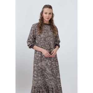 Robe en tricot à motifs pour femmes, col rond, coupe ample, style décontracté pour tous les jours - Product Image 1