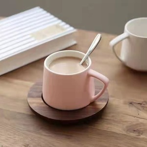 Plateau en bois de style japonais, base ronde pour tasse à café, dessous de plat nordique en bois d'acacia, tapis rétro isolant thermiquement, dropshipping - Product Image 4