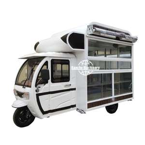 Carrito de Comida Rápida con Barra de Remolque, Cocina Completa, Mini Remolque Eléctrico de Acero Inoxidable para Hot Dogs, Café, Hamburguesas y Helados - Product Image 1