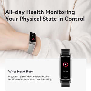 Gelang Kesehatan Pintar untuk Pria Wanita dengan Pemantauan Detak Jantung, Stres, Tidur, Pelacak Kebugaran, Gelang Olahraga, Jam Tangan Pintar - Product Image 6
