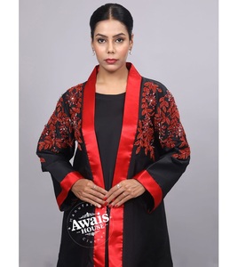 Kaftan Abaya traditionnel musulman de Dubaï, grande taille, longueur au sol, fait à la main, perlé, léger, vêtement islamique, robe de prière du Ramadan - Product Image 6
