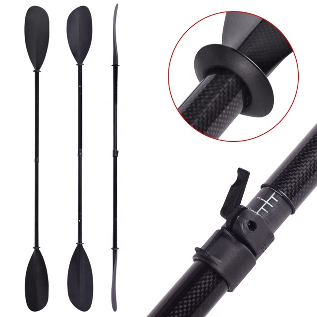 IFSH Factory Custom 4 Sections 3K Carbon Fiber Kayak Paddle for Racing Boats Surfing Accessories Kayak Paddle
