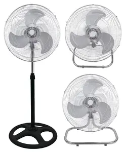 Ventilador de pie de hoja de Metal 3 en 1, soporte con base redonda, 18 pulgadas, industrial, personalizado, OEM