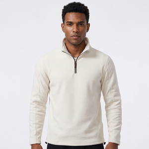 Quarter Zip Supplier: Custom Cotton <b>Fleece</b> Quarter <b>Zipper</b> for US Golf Brands, Low MOQ Logo Supply S-XL - Product Image 2
