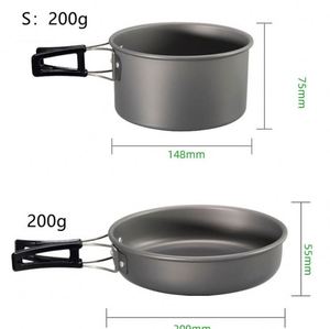 Batterie de cuisine portable pour camping en plein air Casseroles et poêles antiadhésives en aluminium - Product Image 6