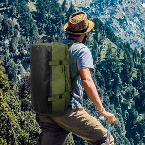 Sac de voyage imperméable de grande capacité 55L personnalisé en usine BSCI, sac de week-end avec compartiment à chaussures, sac à dos de nuit - Product Image 5