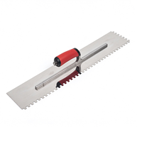 Outils à main robustes en acier inoxydable pour le plâtrage et le tapisserie, truelle à béton avec manche en TPR, outil de construction