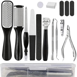 Stainless Steel Professional Classic Pedicure Tool Set <b>Box</b> Dead Skin Foot <b>File</b> Callus Remover Kit Nail Clipper Polishing for - Product Image 4