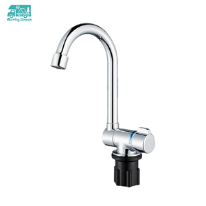 Robinet de cuisine pliable JDA à prix avantageux, chaud et froid, pour camping-car, <span class=keywords><strong>caravane</strong></span>, bateau, camping, avec rotation - Product Image 1