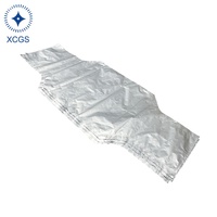 Sac Jumbo FIBC 1000 kg résistant aux déchirures, en feuille PET/PE, imprimé flexo, étanche à l'humidité, avec fermeture éclair supérieure et fond plat pour décharge de produits chimiques