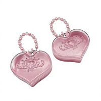 Boîte en plastique PS en forme de cœur avec poignée, écologique, épaisseur 3 mm, organisateur de petites pièces, couleur personnalisée, logo personnalisé FANG YUAN
