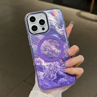 Coque magnétique galvanisée colorée pour iPhone 16 15 Pro Max 14 13 Plus sacs et étuis de téléphone portable antichoc de luxe