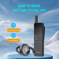 Headset Walkie Talkie portabel, Headset Walkie Talkie portabel kelas Museum Logo kustom solusi pemandu wisata pendidikan pembelajaran Lapangan