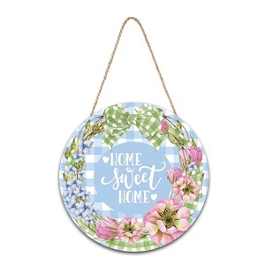 Diseño personalizado Vintage cartel colgante de madera Hogar dulce hogar Decoración de madera para la puerta delantera decoración bienvenida - Product Image 4
