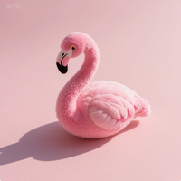 Jouet en peluche personnalisé oiseau flamant rose mignon jouets en peluche intéressants le système des animaux aquatiques d'Amérique du Sud